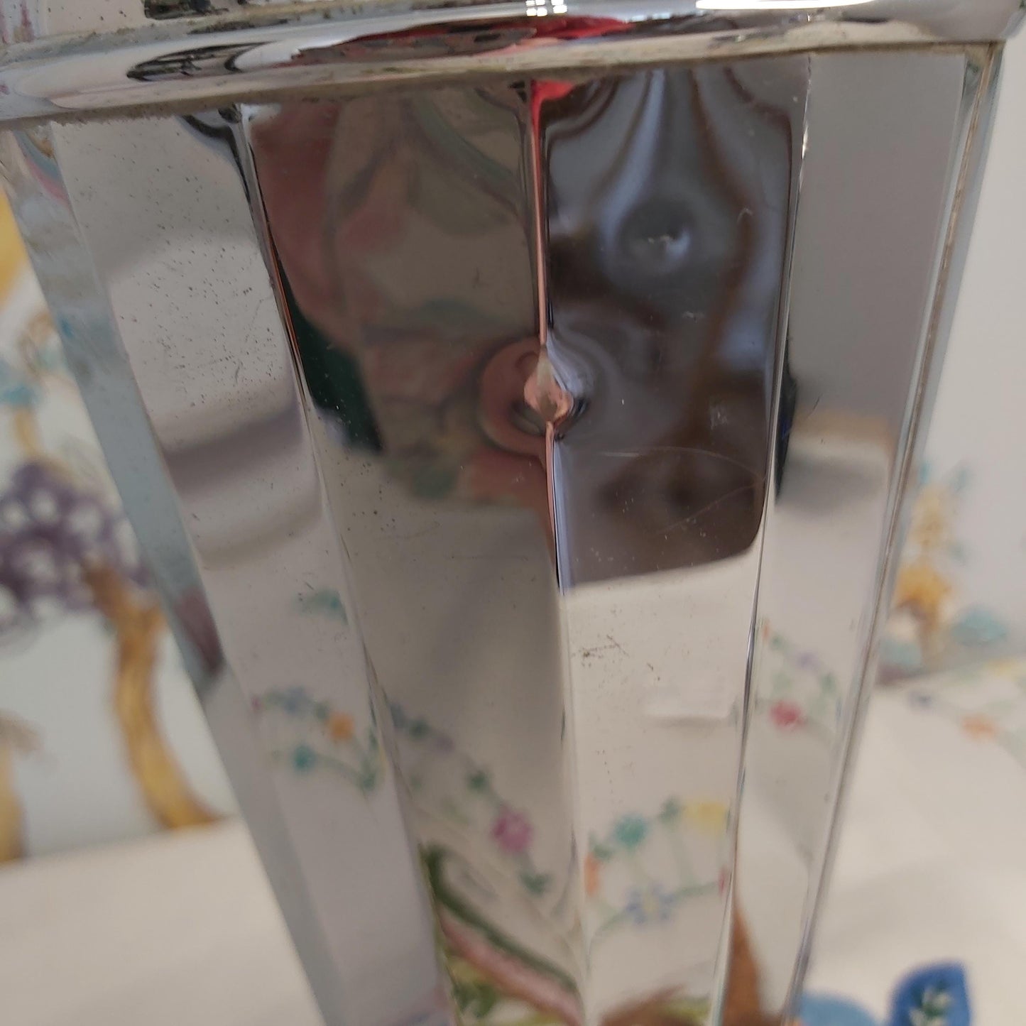 A Pair of Chrome Art Deco Vases