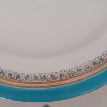 Set of Six 19th Century Plates with the Stewart Family Crest and Motto