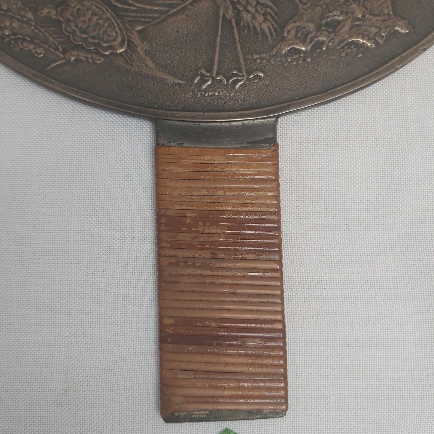 Early 20th Century Bronze Geisha Mirror