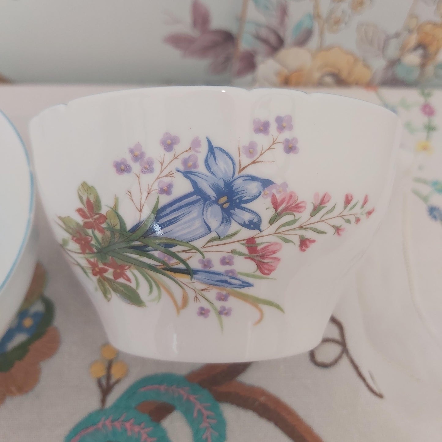 Shelley Wild Flowers Sugar Bowl 13668 c1940s