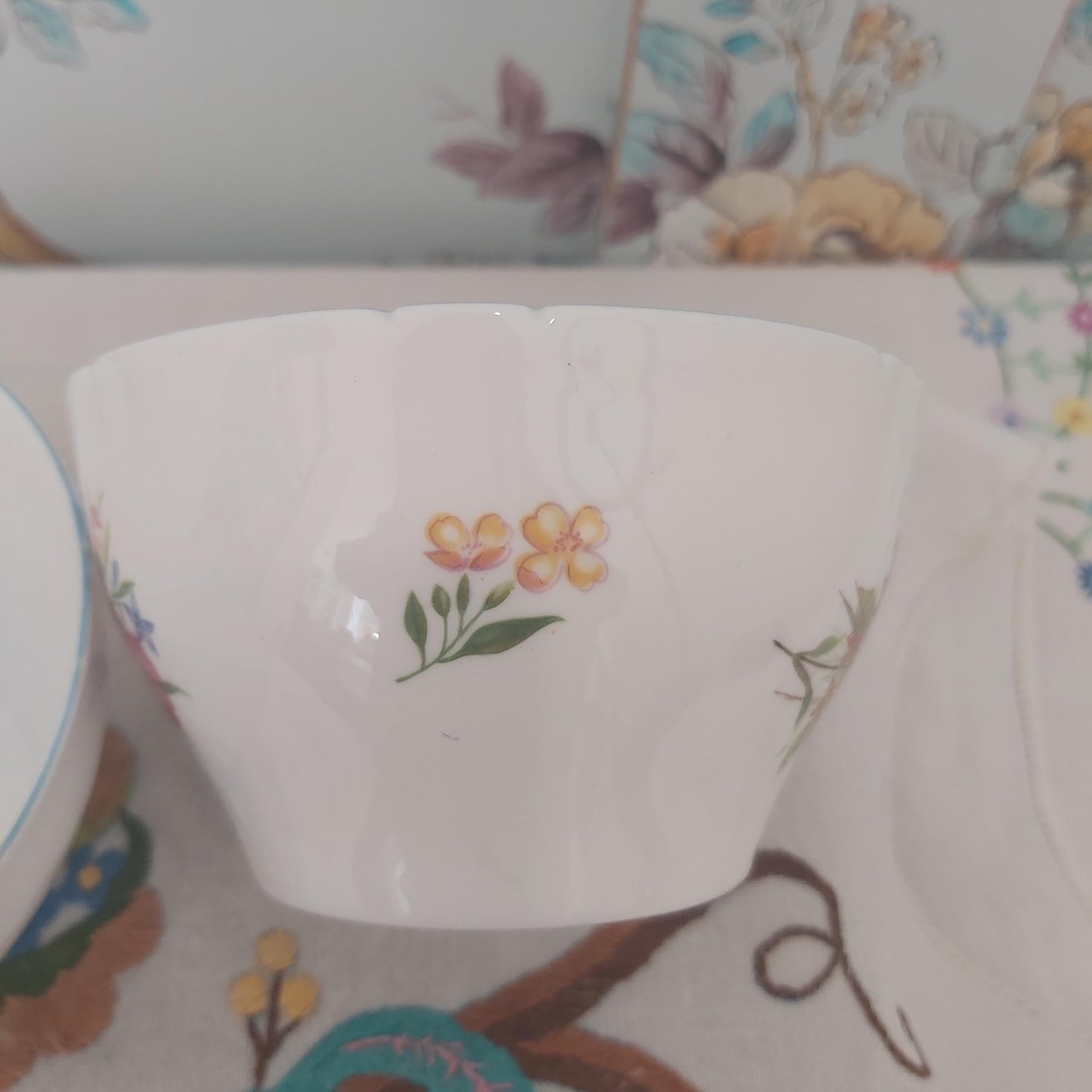 Shelley Wild Flowers Sugar Bowl 13668 c1940s