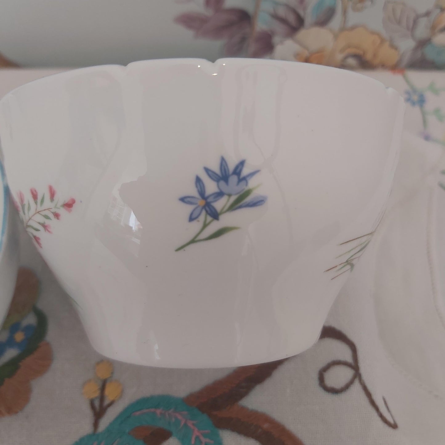 Shelley Wild Flowers Sugar Bowl 13668 c1940s