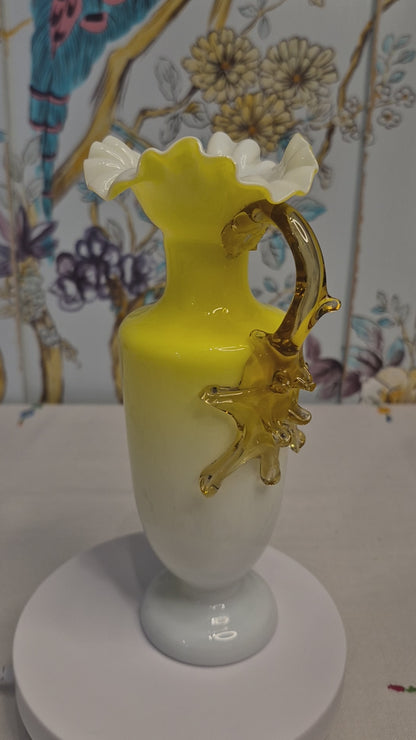 A Victorian Cased Glass Vase