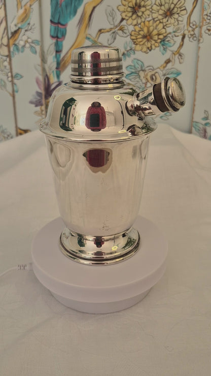 Art Deco Cocktail Shaker, Silver Plated, from the Plato range designed by David Hollander