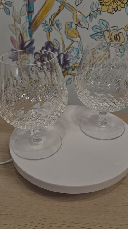Pair of Waterford Colleen Pattern Brandy Glasses