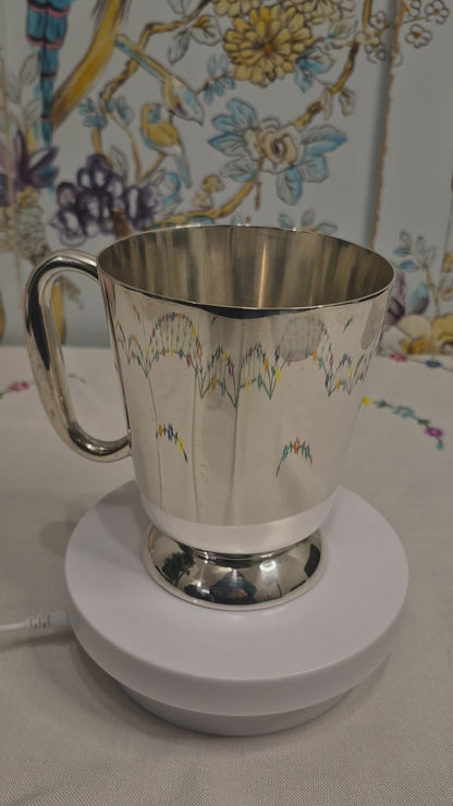 A Vintage Silver Plated Pint Tankard by Elkington and Co c1940s