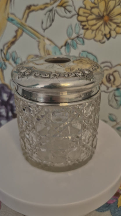 An Antique Silver Topped Hair Saver