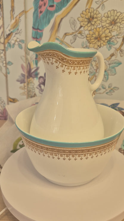 Antique Royal Worcester Cream Jug and Sugar Bowl c1877