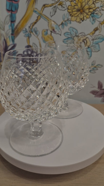 Pair of Waterford Alana Pattern Brandy Glasses