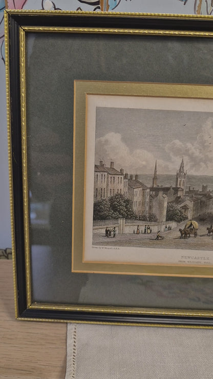 A Pair of Antique Engravings of Newcastle-Upon-Tyne