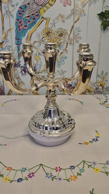 A Vintage Silver Plated Five Arm Candelabra